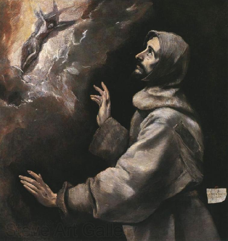 GRECO, El St. Francis Receiving the Stigmata dfh France oil painting art